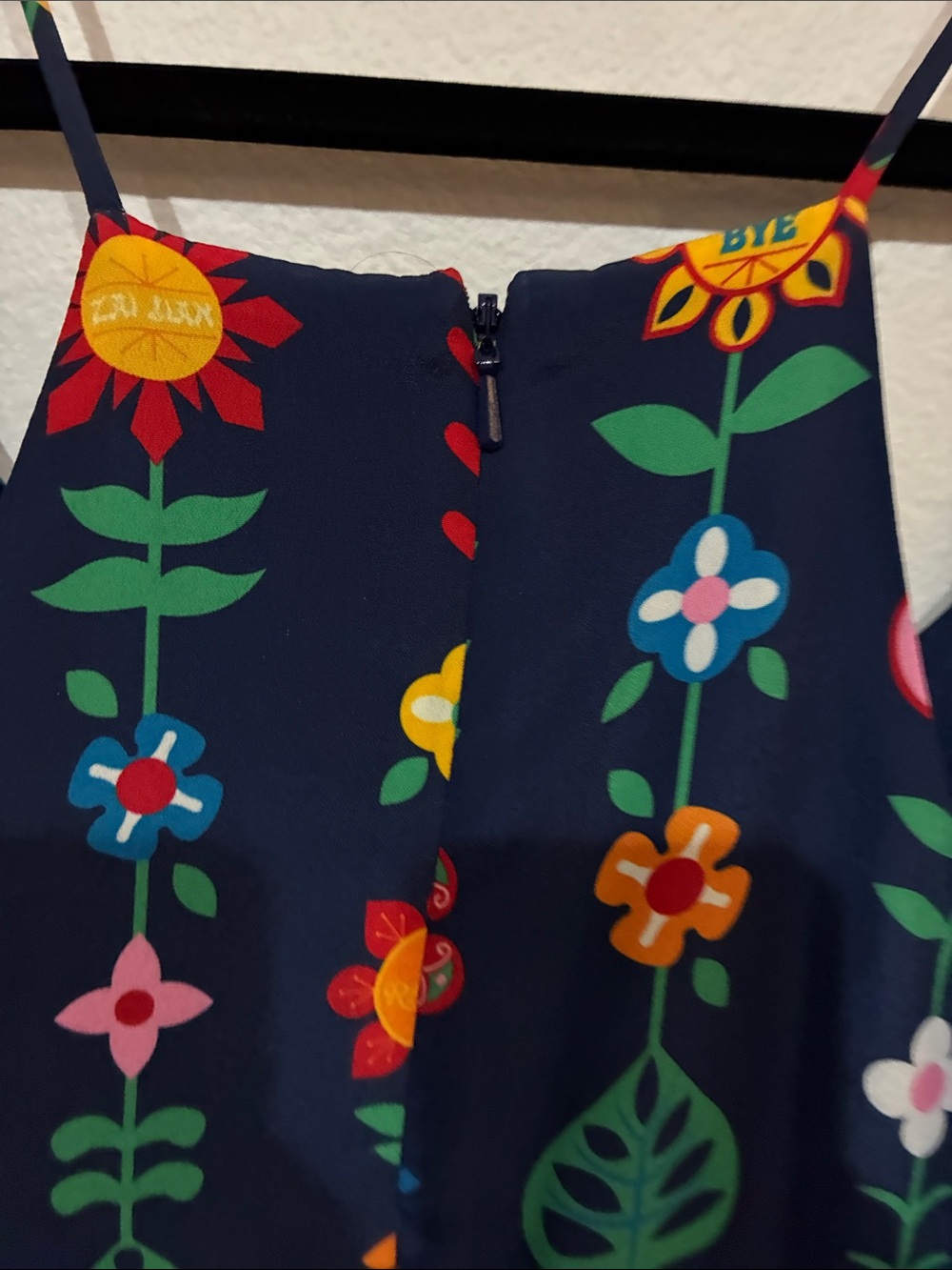 Disney Parks Women’s It’s A Small World Navy Floral Dress Medium - Picture 8 of 10